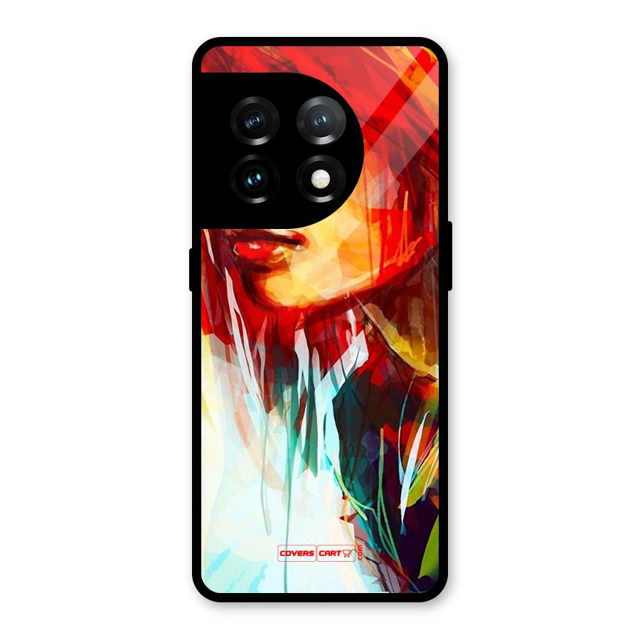 Painted Girl Glass Back Case for OnePlus 11