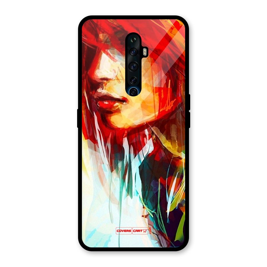 Painted Girl Glass Back Case for Oppo Reno2 F