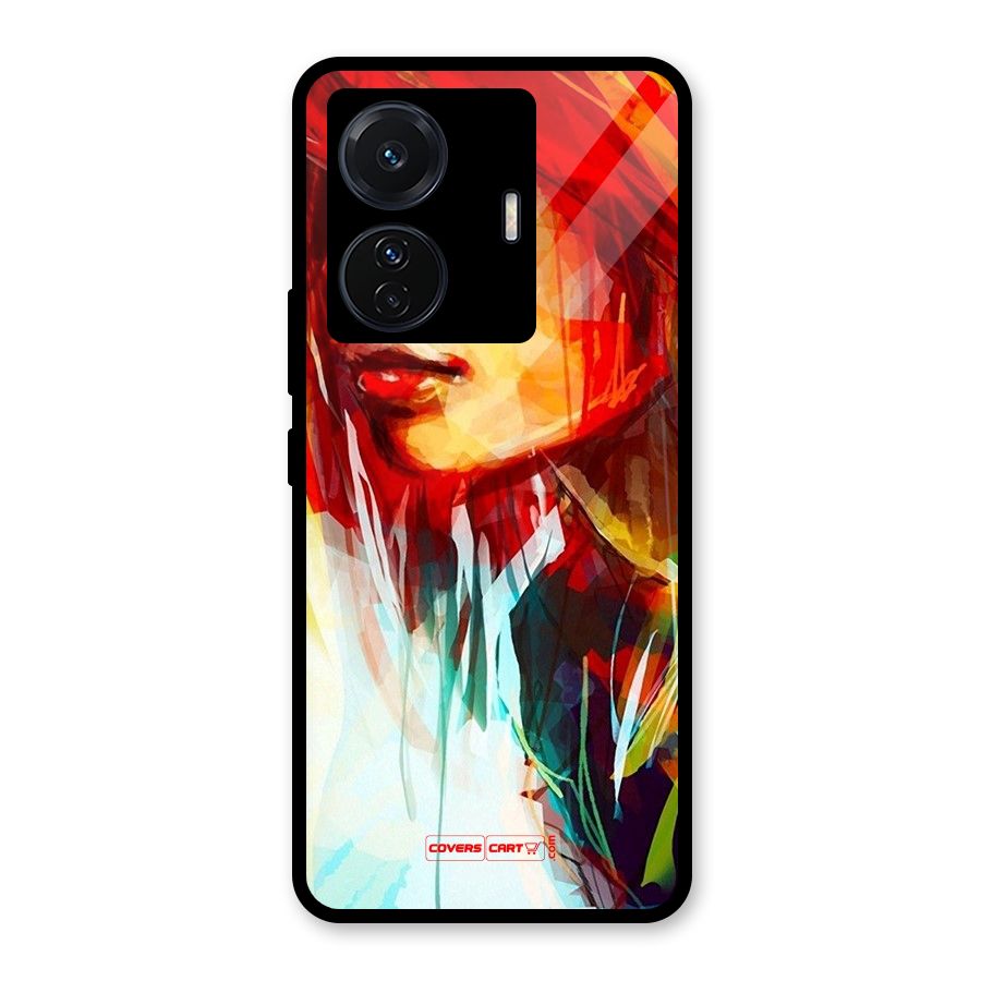 Painted Girl Glass Back Case for Vivo T1 Pro