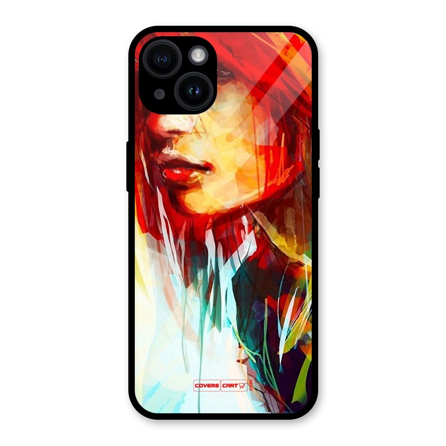 Painted Girl Glass Back Case for iPhone 14