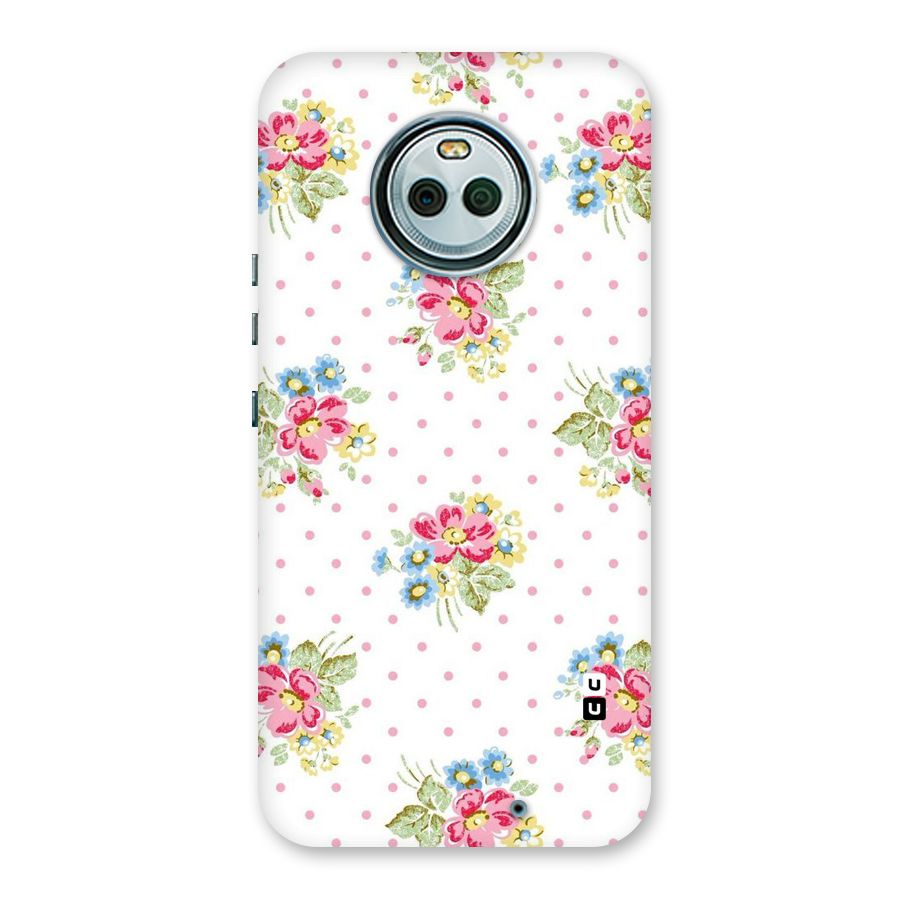 Painted Polka Floral Back Case for Moto X4