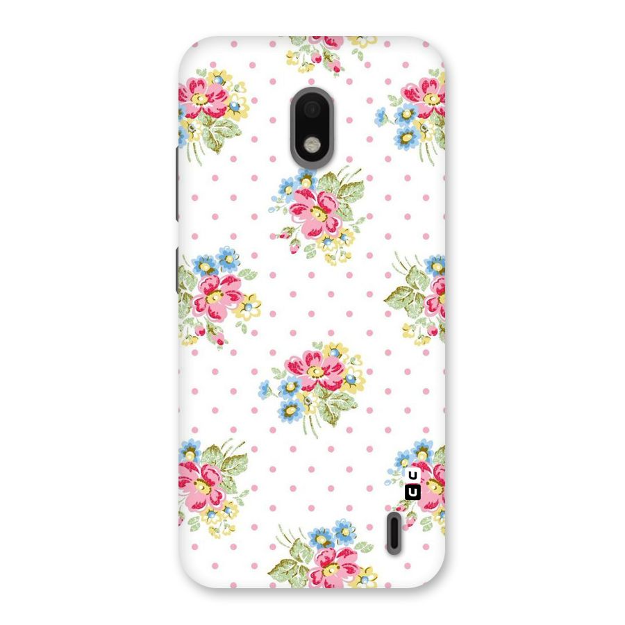 Painted Polka Floral Back Case for Nokia 2.2