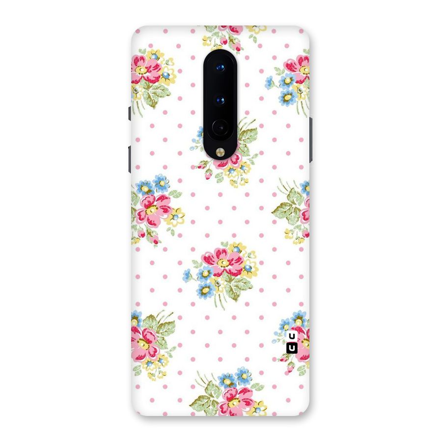 Painted Polka Floral Back Case for OnePlus 8