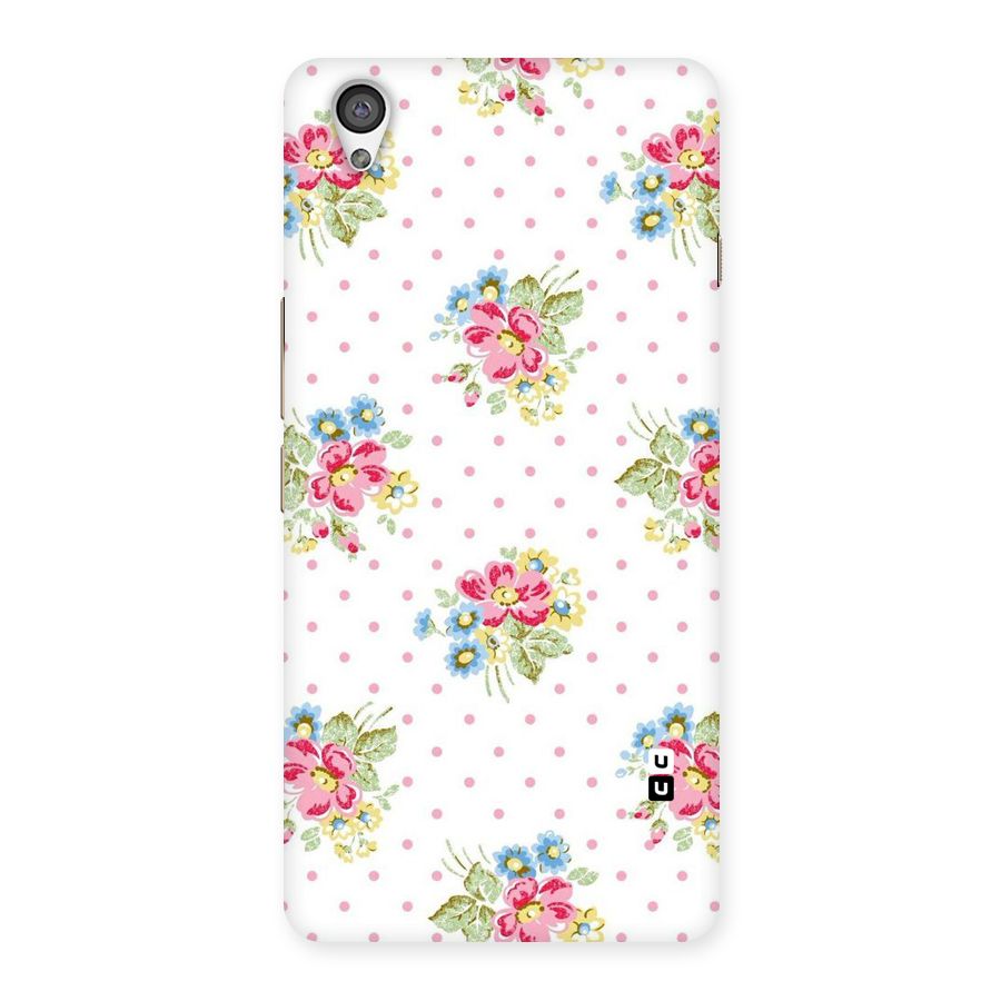 Painted Polka Floral Back Case for OnePlus X