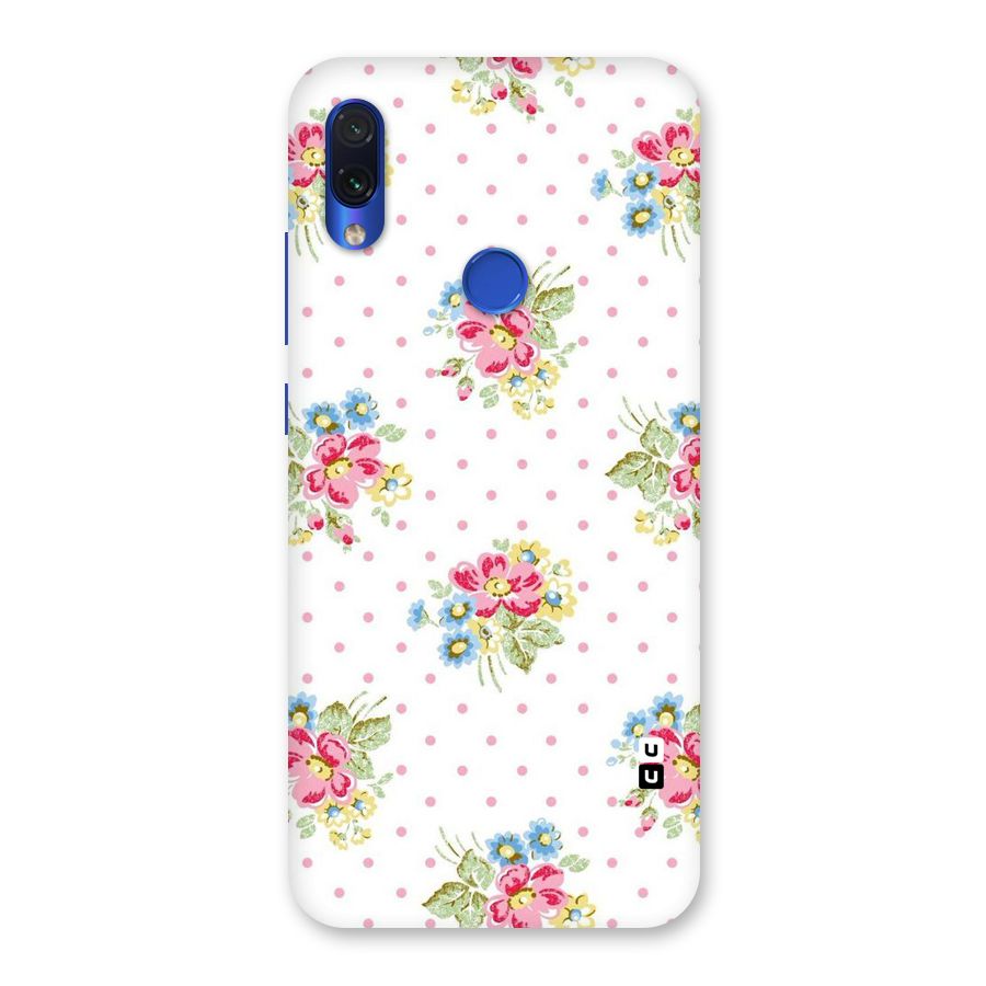 Painted Polka Floral Back Case for Redmi Note 7