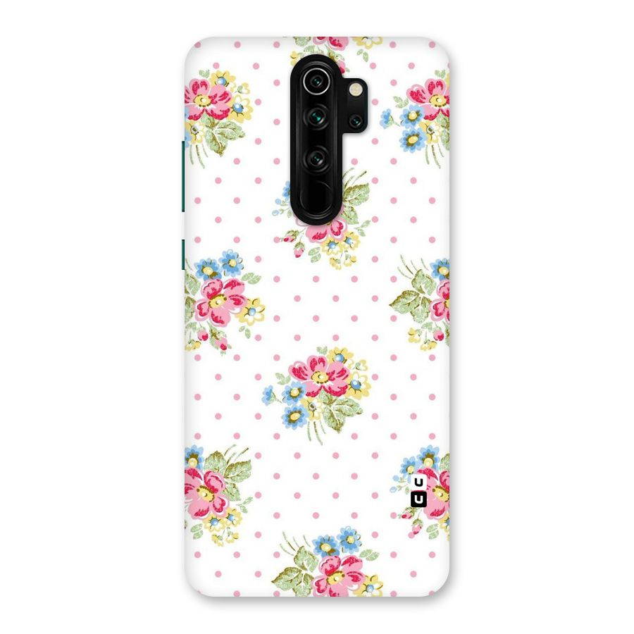 Painted Polka Floral Back Case for Redmi Note 8 Pro