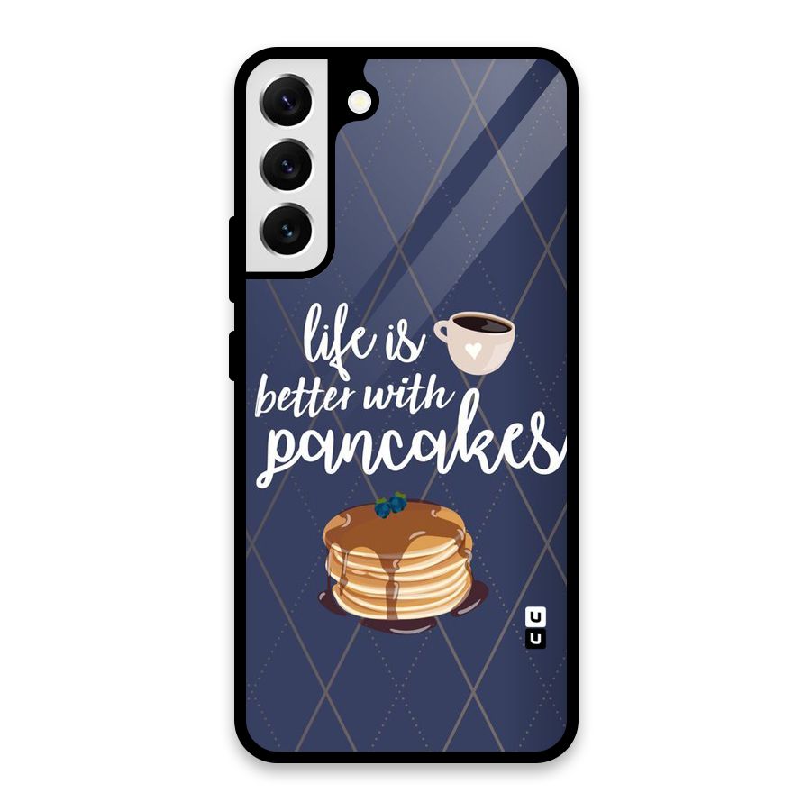 Pancake Life Glass Back Case for Galaxy S22 Plus 5G