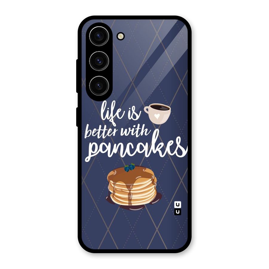 Pancake Life Glass Back Case for Galaxy S23