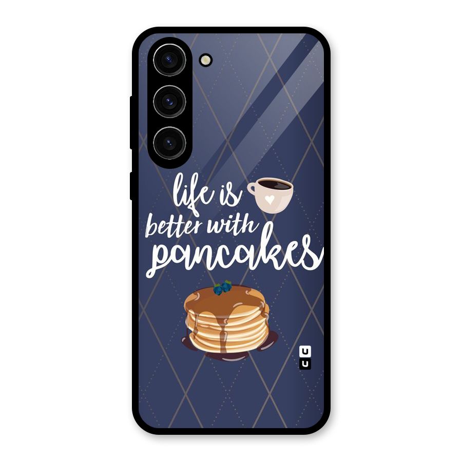 Pancake Life Glass Back Case for Galaxy S23 Plus