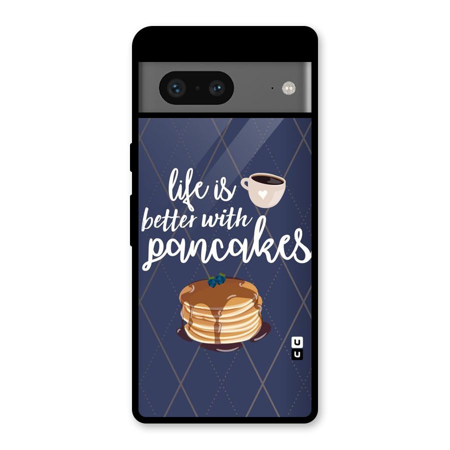 Pancake Life Glass Back Case for Google Pixel 7