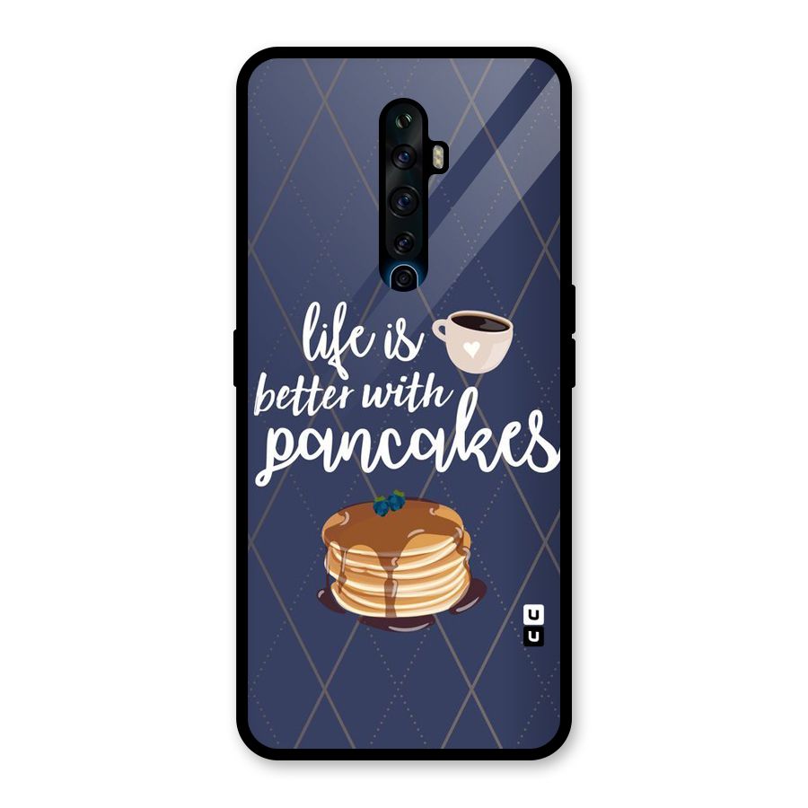 Pancake Life Glass Back Case for Oppo Reno2 F