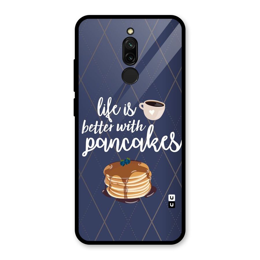 Pancake Life Glass Back Case for Redmi 8