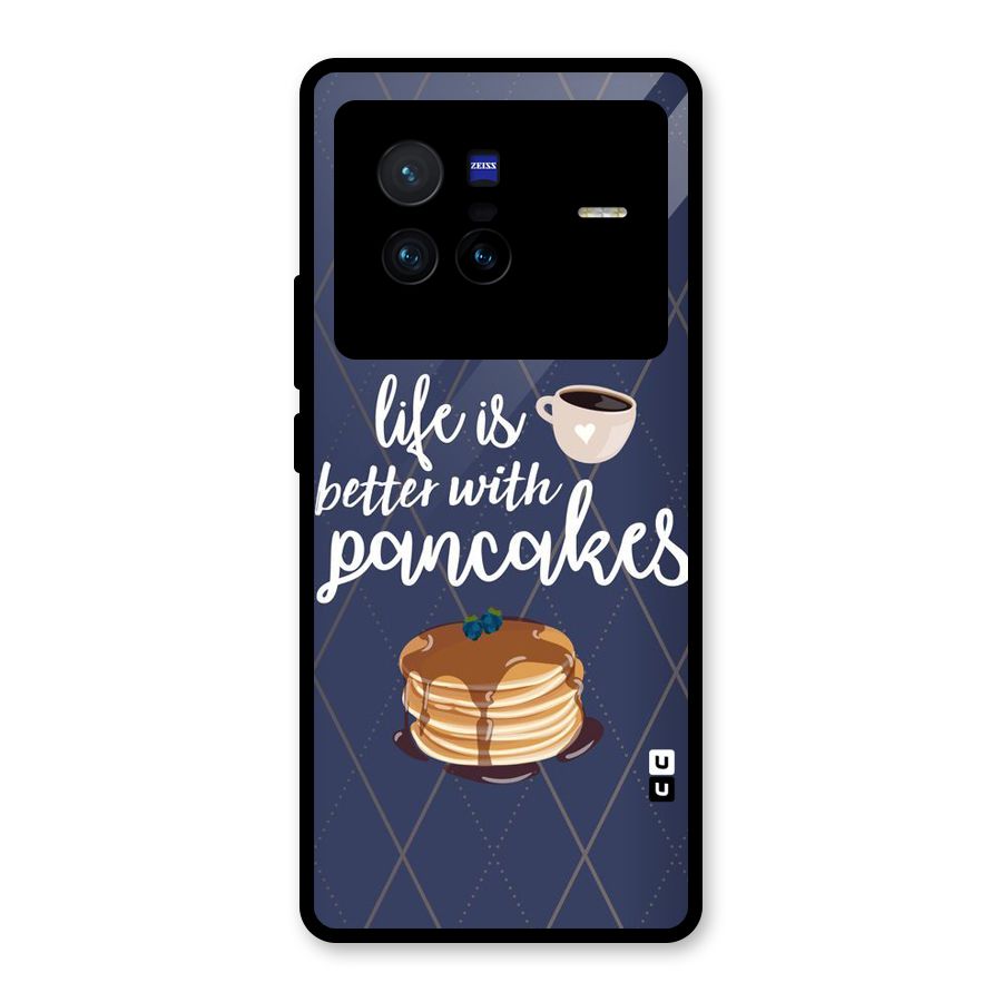Pancake Life Glass Back Case for Vivo X80