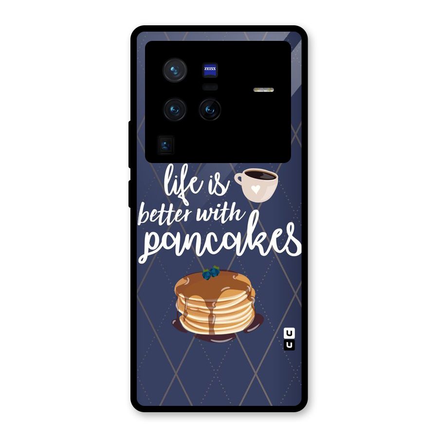 Pancake Life Glass Back Case for Vivo X80 Pro