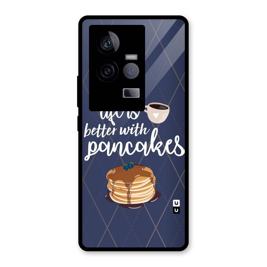 Pancake Life Glass Back Case for Vivo iQOO 11 5G