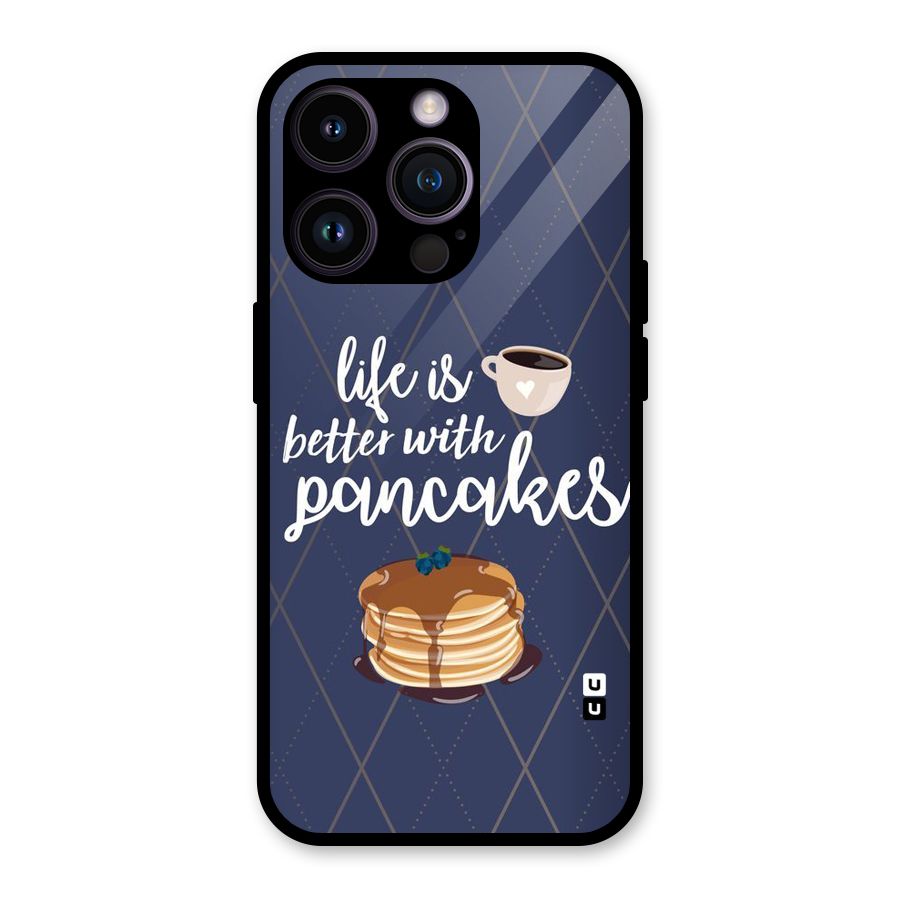 Pancake Life Glass Back Case for iPhone 14 Pro