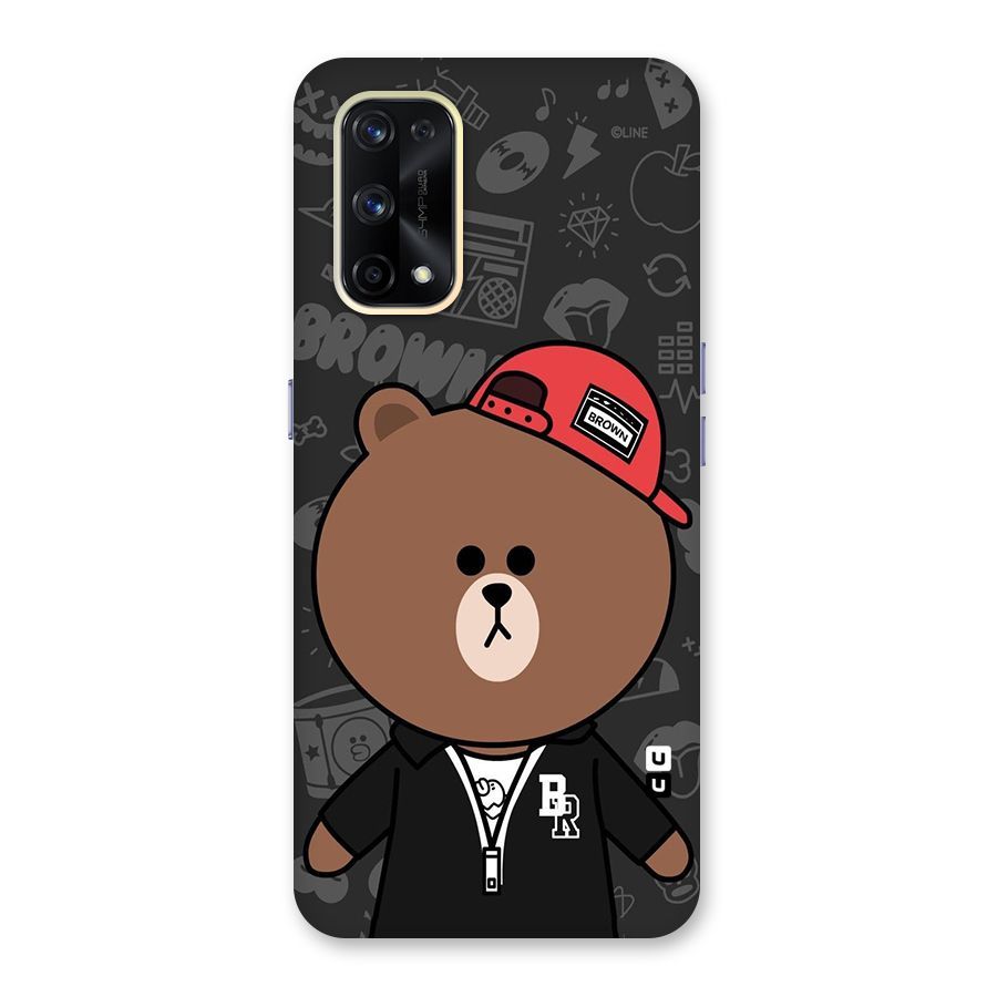 Panda Brown Glass Back Case for Realme X7 Pro