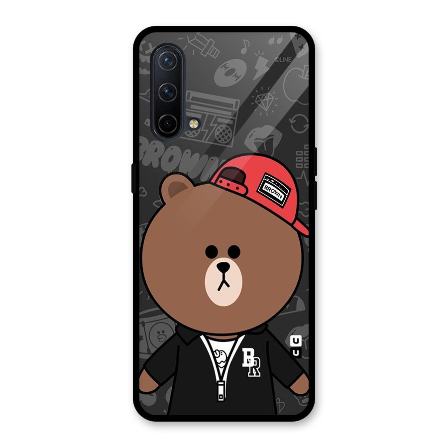 Panda Brown Glass Back Case for OnePlus Nord CE 5G