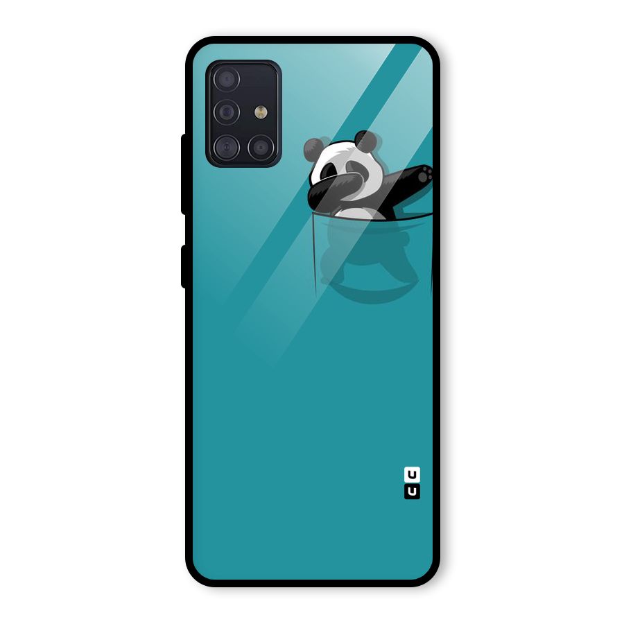 Panda Dabbing Away Glass Back Case for Galaxy A51