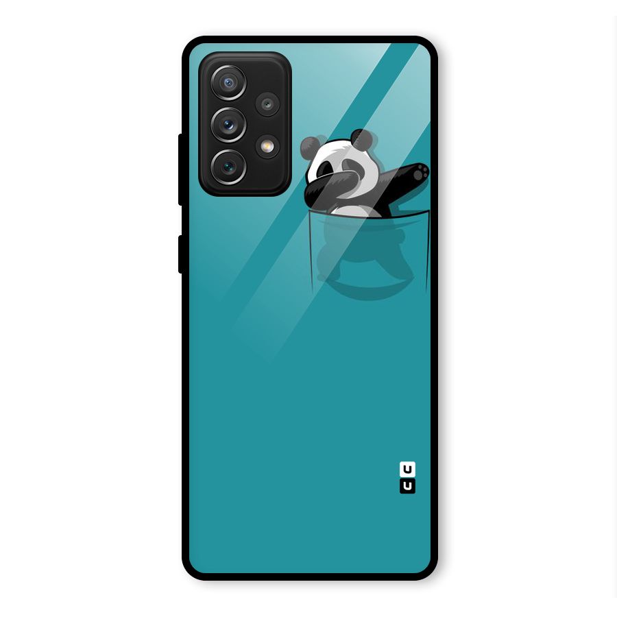 Panda Dabbing Away Glass Back Case for Galaxy A72