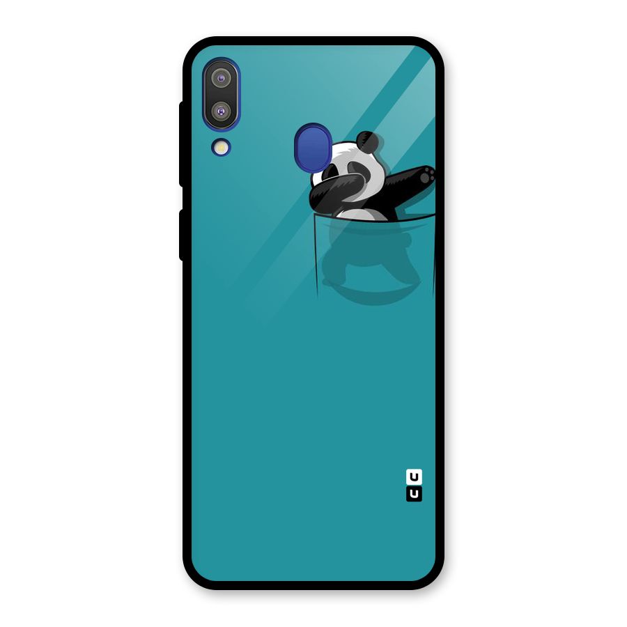 Panda Dabbing Away Glass Back Case for Galaxy M20
