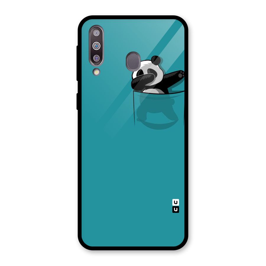 Panda Dabbing Away Glass Back Case for Galaxy M30