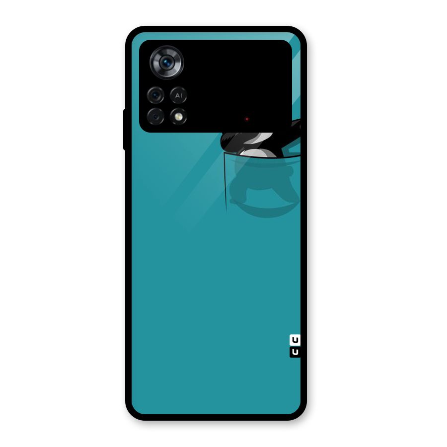 Panda Dabbing Away Glass Back Case for Poco X4 Pro 5G