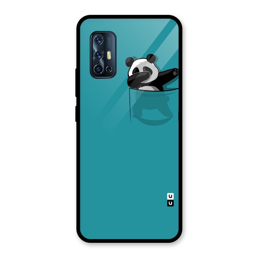 Panda Dabbing Away Glass Back Case for Vivo V17
