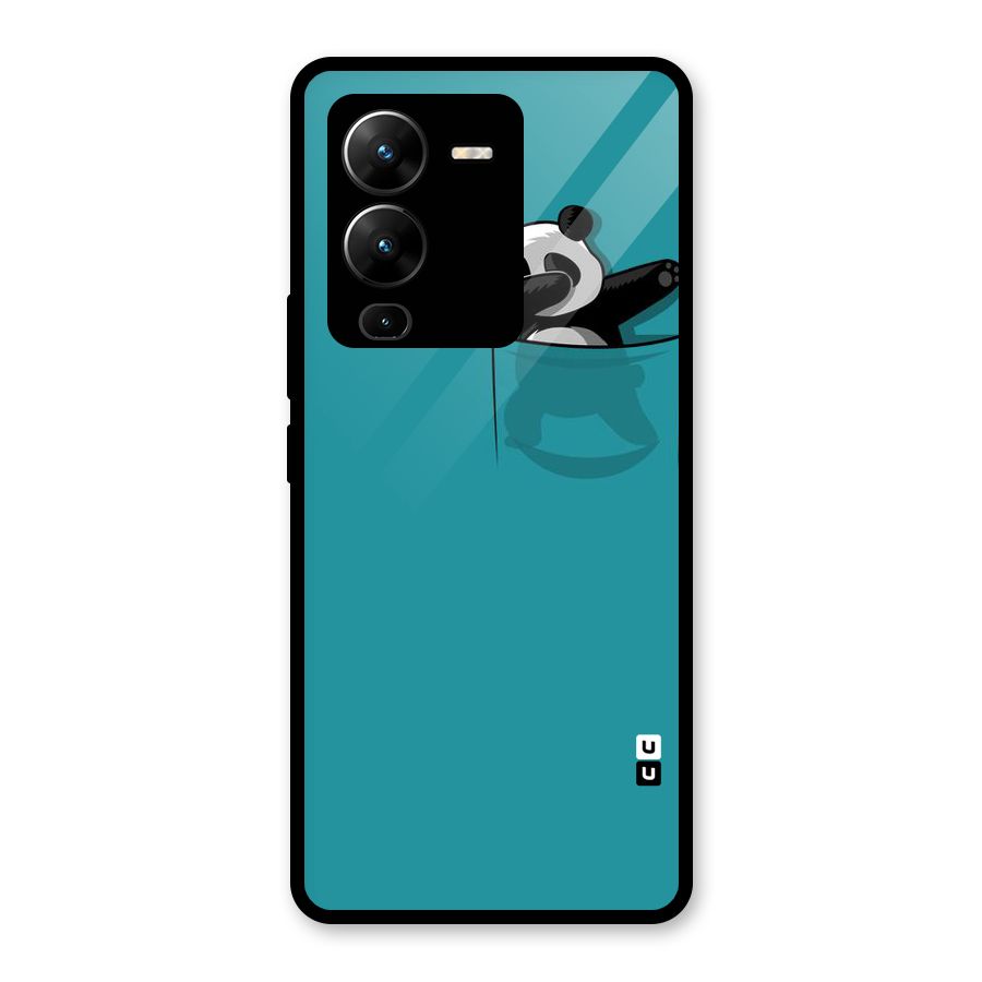 Panda Dabbing Away Glass Back Case for Vivo V25 Pro