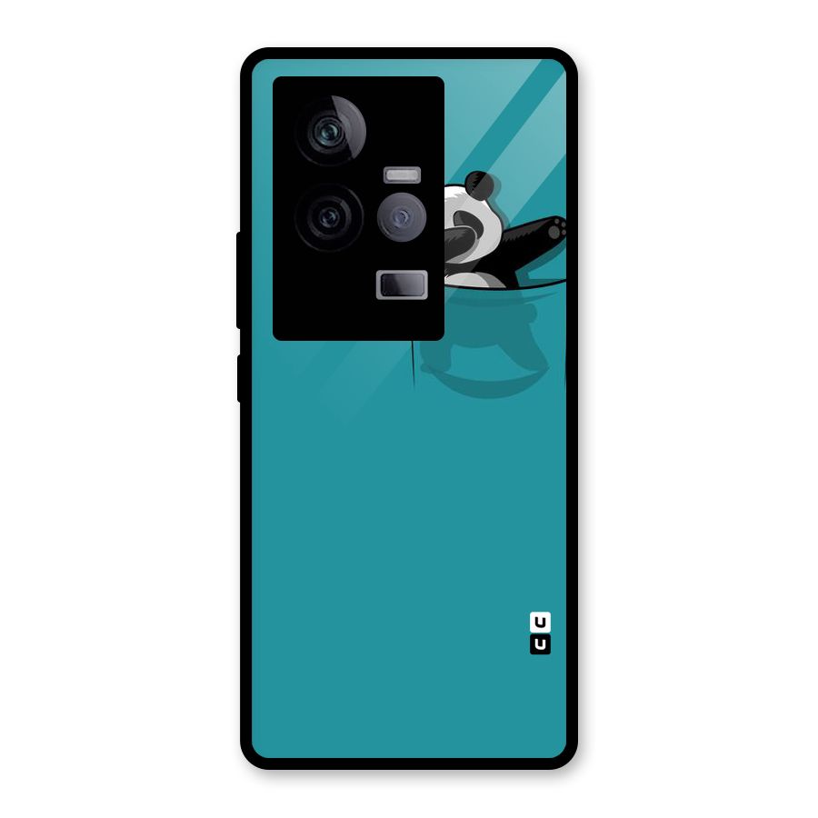 Panda Dabbing Away Glass Back Case for Vivo iQOO 11 5G