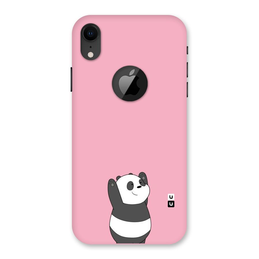Panda Handsup Back Case for iPhone XR Logo Cut