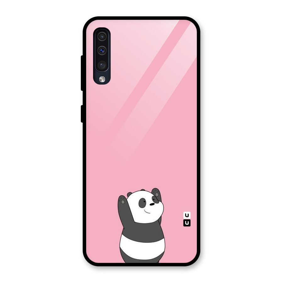 Panda Handsup Glass Back Case for Galaxy A30s
