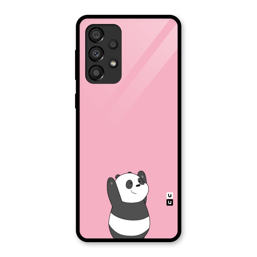 Panda Handsup Glass Back Case for Galaxy A33 5G