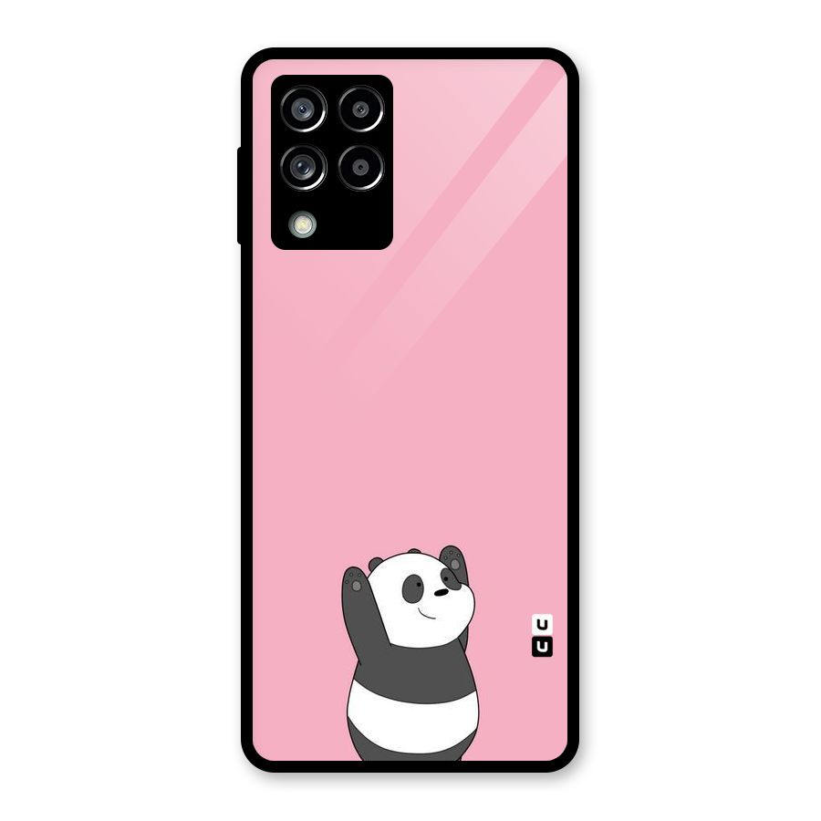 Panda Handsup Glass Back Case for Galaxy M53 5G