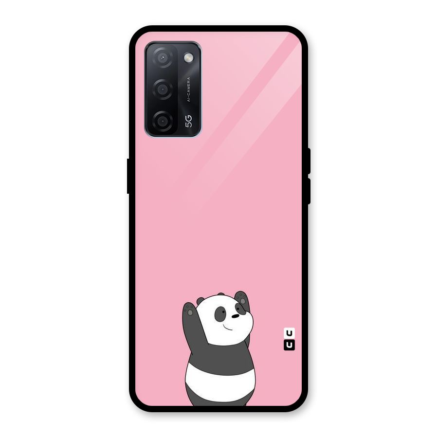 Panda Handsup Glass Back Case for Oppo A53s 5G