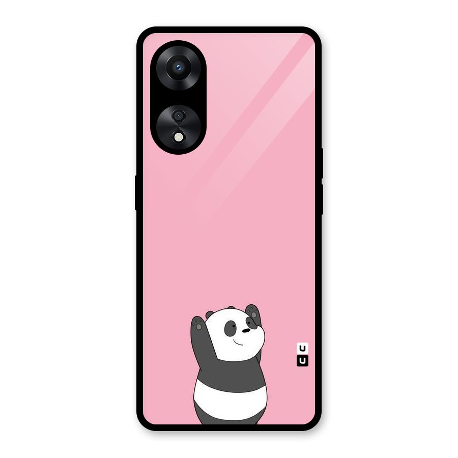 Panda Handsup Glass Back Case for Oppo A78