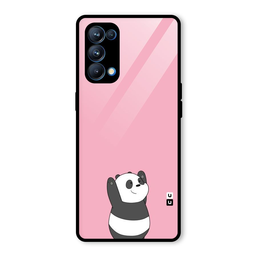 Panda Handsup Glass Back Case for Oppo Reno5 Pro 5G