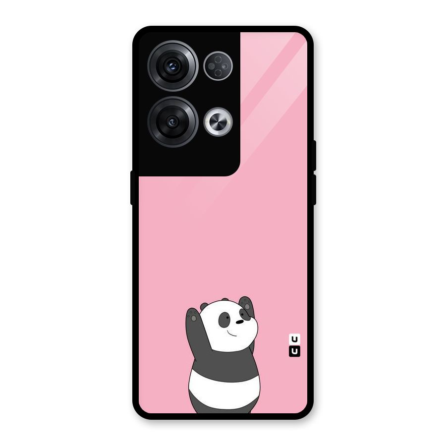 Panda Handsup Glass Back Case for Oppo Reno8 Pro 5G