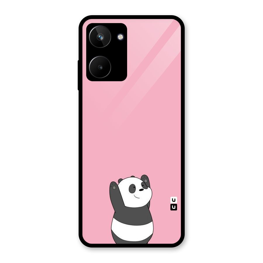 Panda Handsup Glass Back Case for Realme 10