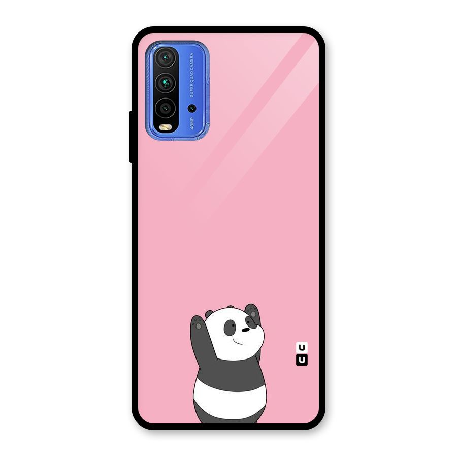 Panda Handsup Glass Back Case for Redmi 9 Power