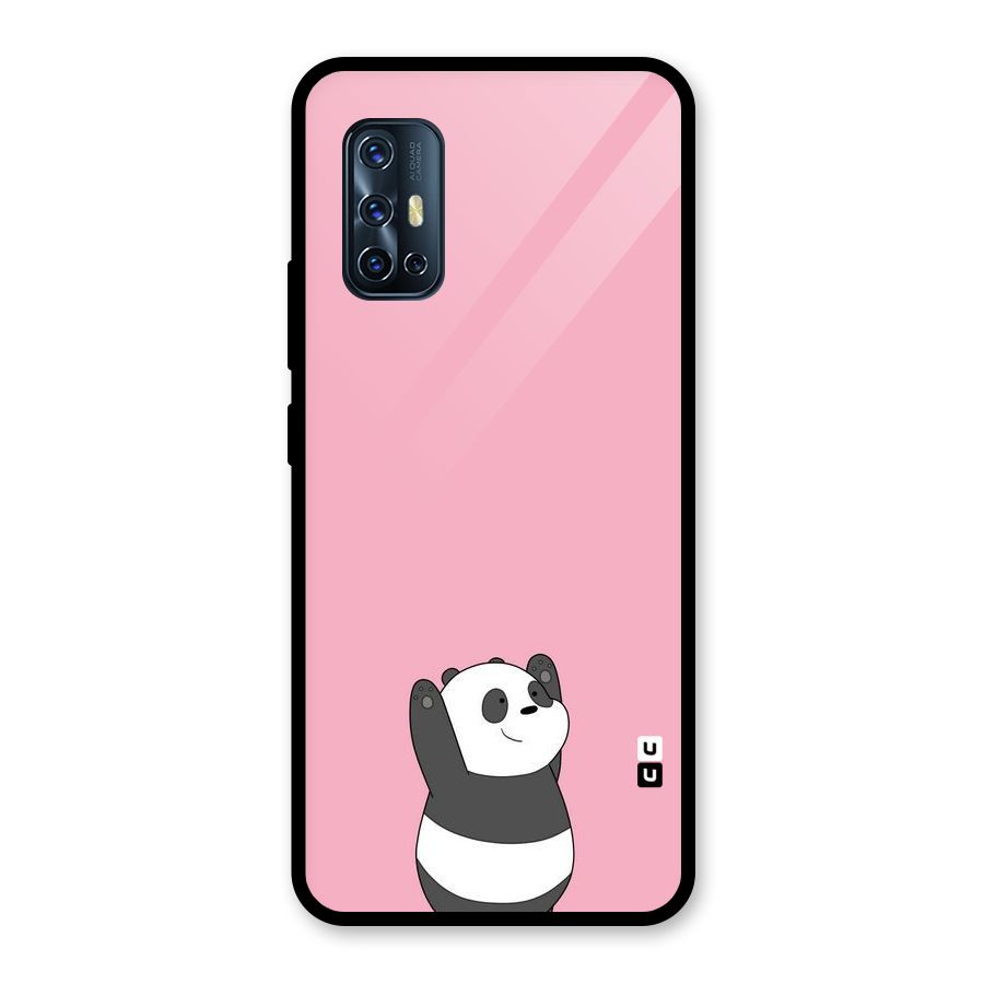 Panda Handsup Glass Back Case for Vivo V17