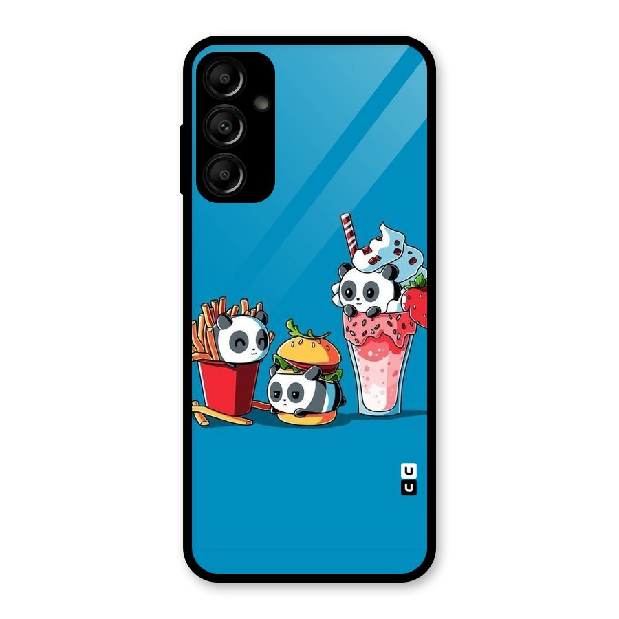 Panda Lazy Glass Back Case for Galaxy A14 5G