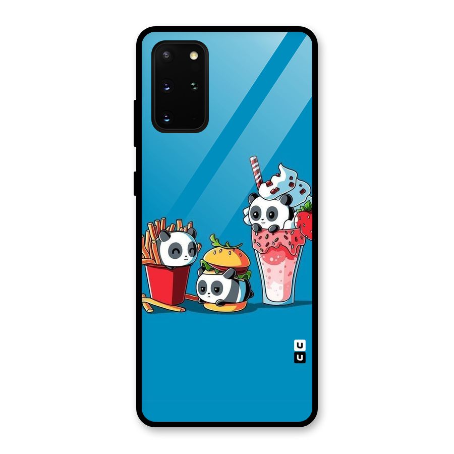 Panda Lazy Glass Back Case for Galaxy S20 Plus