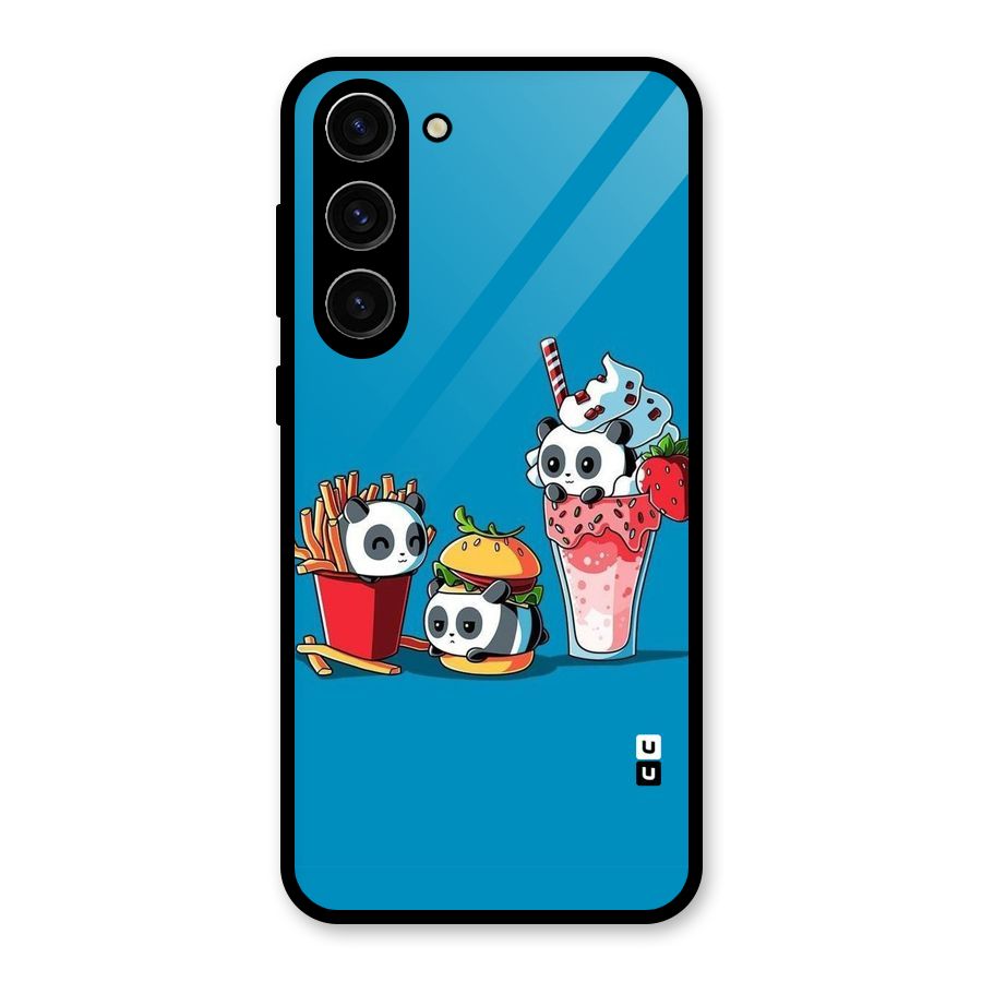 Panda Lazy Glass Back Case for Galaxy S23 Plus