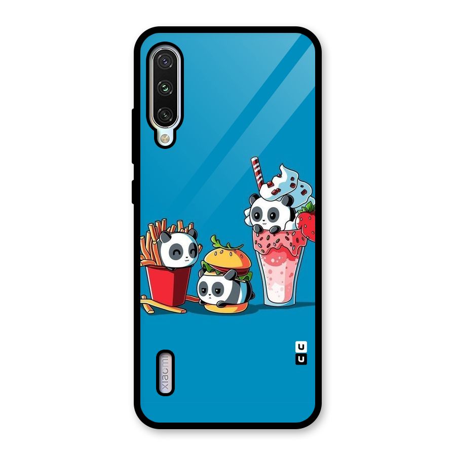 Panda Lazy Glass Back Case for Mi A3