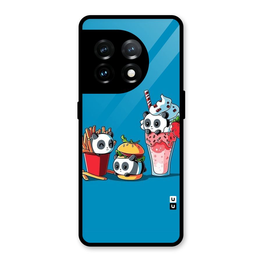 Panda Lazy Glass Back Case for OnePlus 11