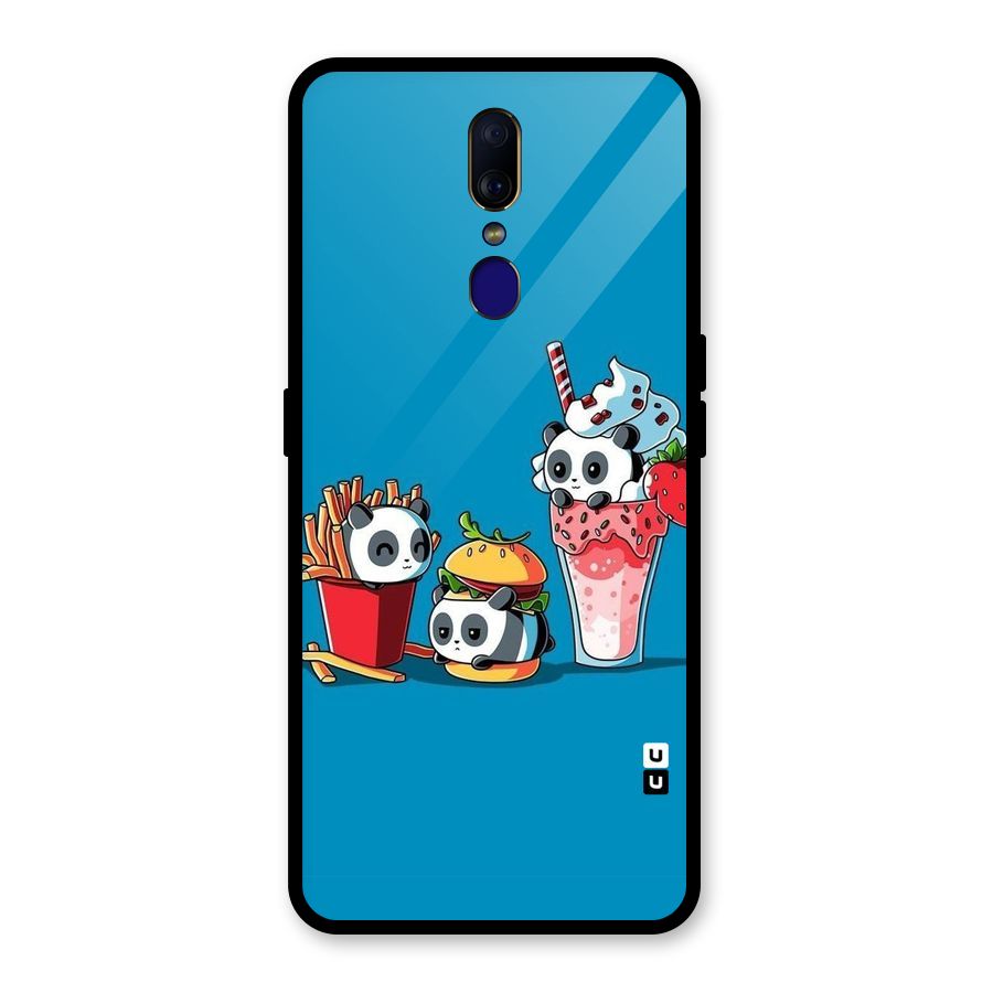Panda Lazy Glass Back Case for Oppo F11