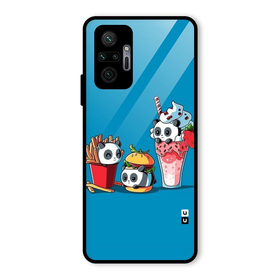 Panda Lazy Glass Back Case for Redmi Note 10 Pro