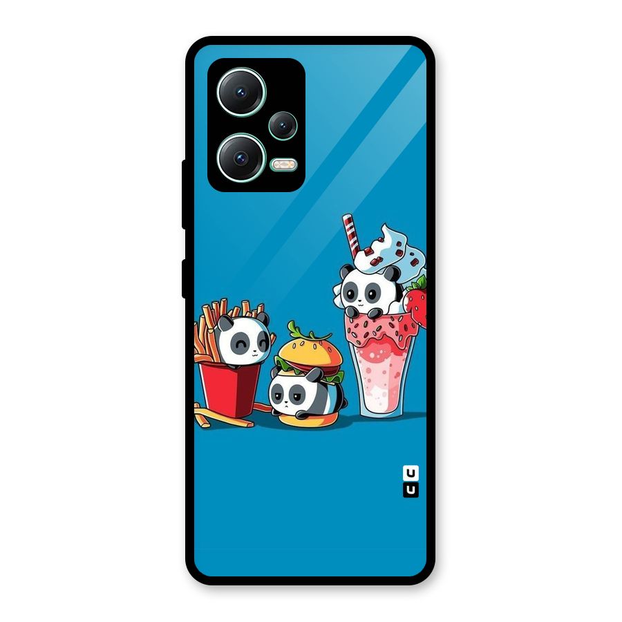 Panda Lazy Glass Back Case for Redmi Note 12 5G