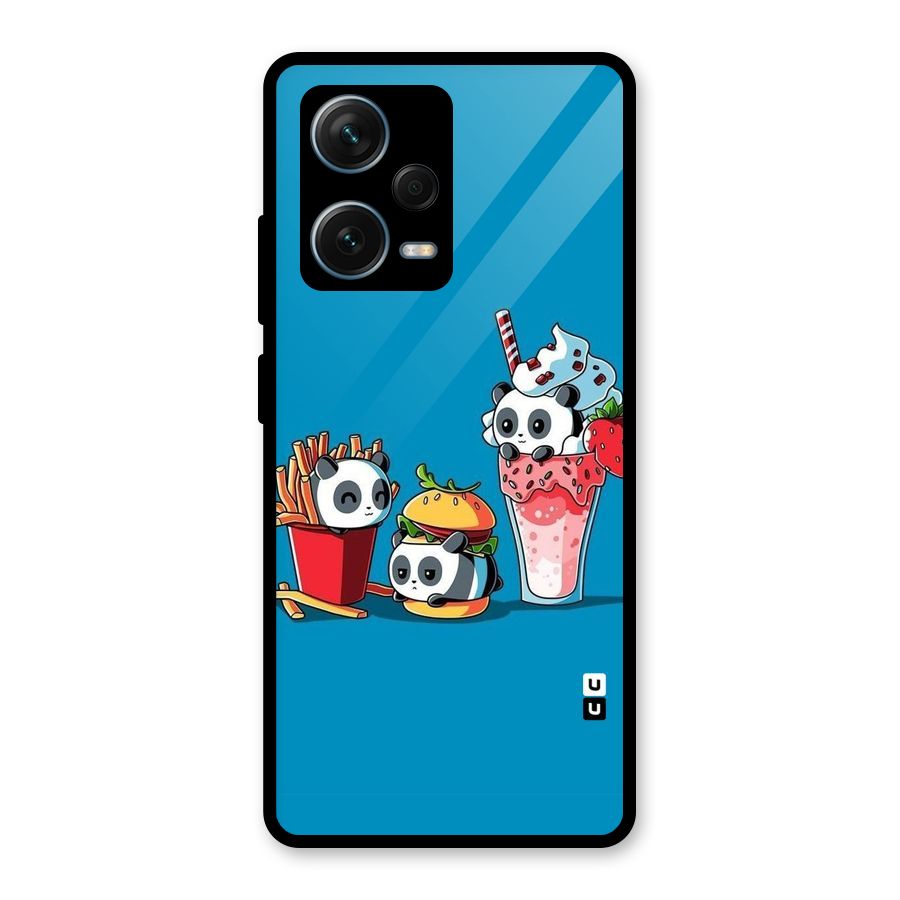 Panda Lazy Glass Back Case for Redmi Note 12 Pro Plus 5G